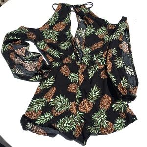 Material Girl Pineapple Print Romper